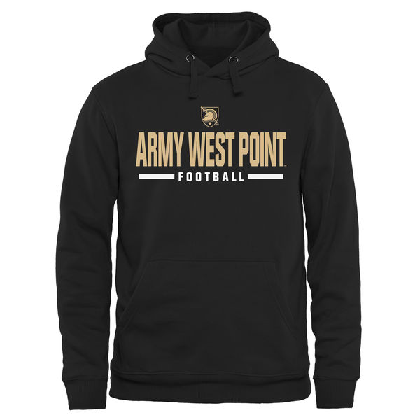 Men NCAA Army Black Knights Custom Sport Pullover Hoodie Black->customized ncaa jersey->Custom Jersey